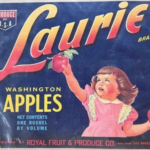 Vintage Laurie Apple Crate Label Print